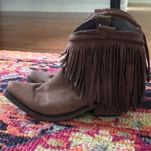 Liberty Short Fringe Booties